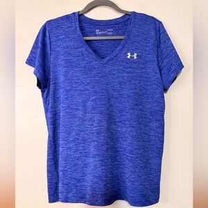 Under Armour Heathered Royal Blue V-Neck Short Sleeve Tee